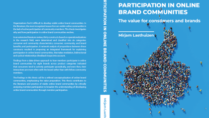 Promotie Mirjam Lasthuizen | Participation in online brand communities - The value for consumers and brands