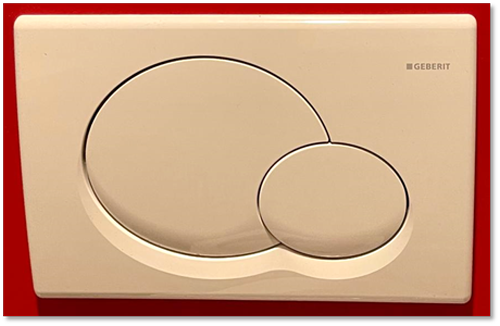 Dual-flush flushing buttons as found in the Zilverling.